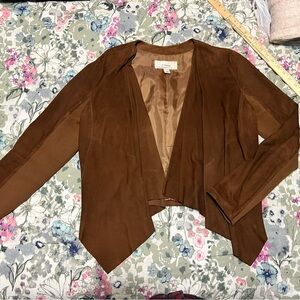 Caslon leather western style cardigan